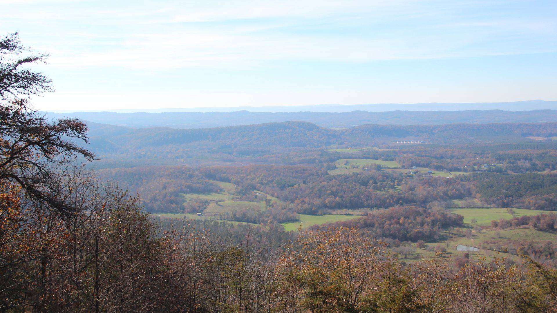 North Georgia rolling hills and valleys